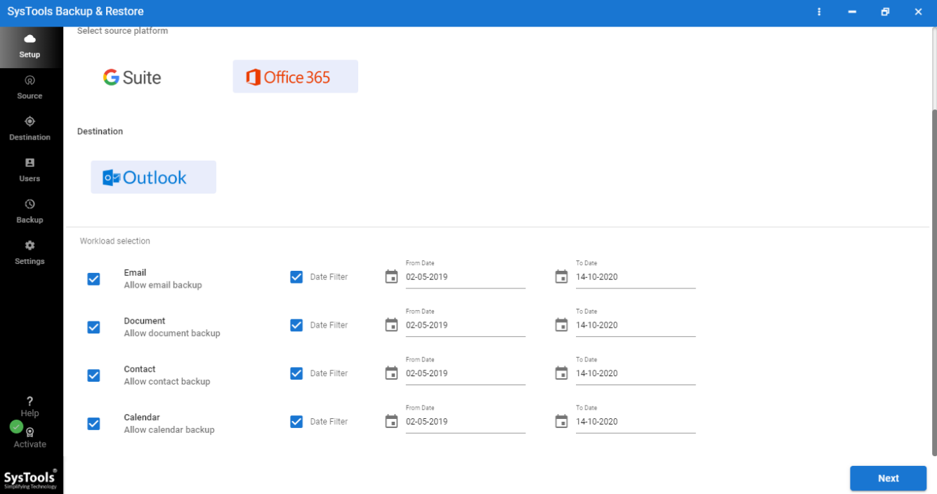 Save Office 365 Emails to PST step-2