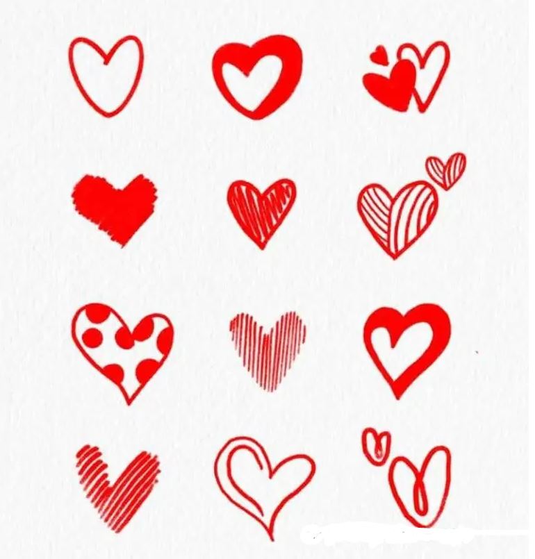 drawing thoughts for hearts