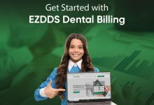 a beautiful holding a display of dental billing process |EZDDS